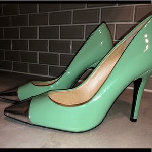 Mark Fisher mint green stilettos